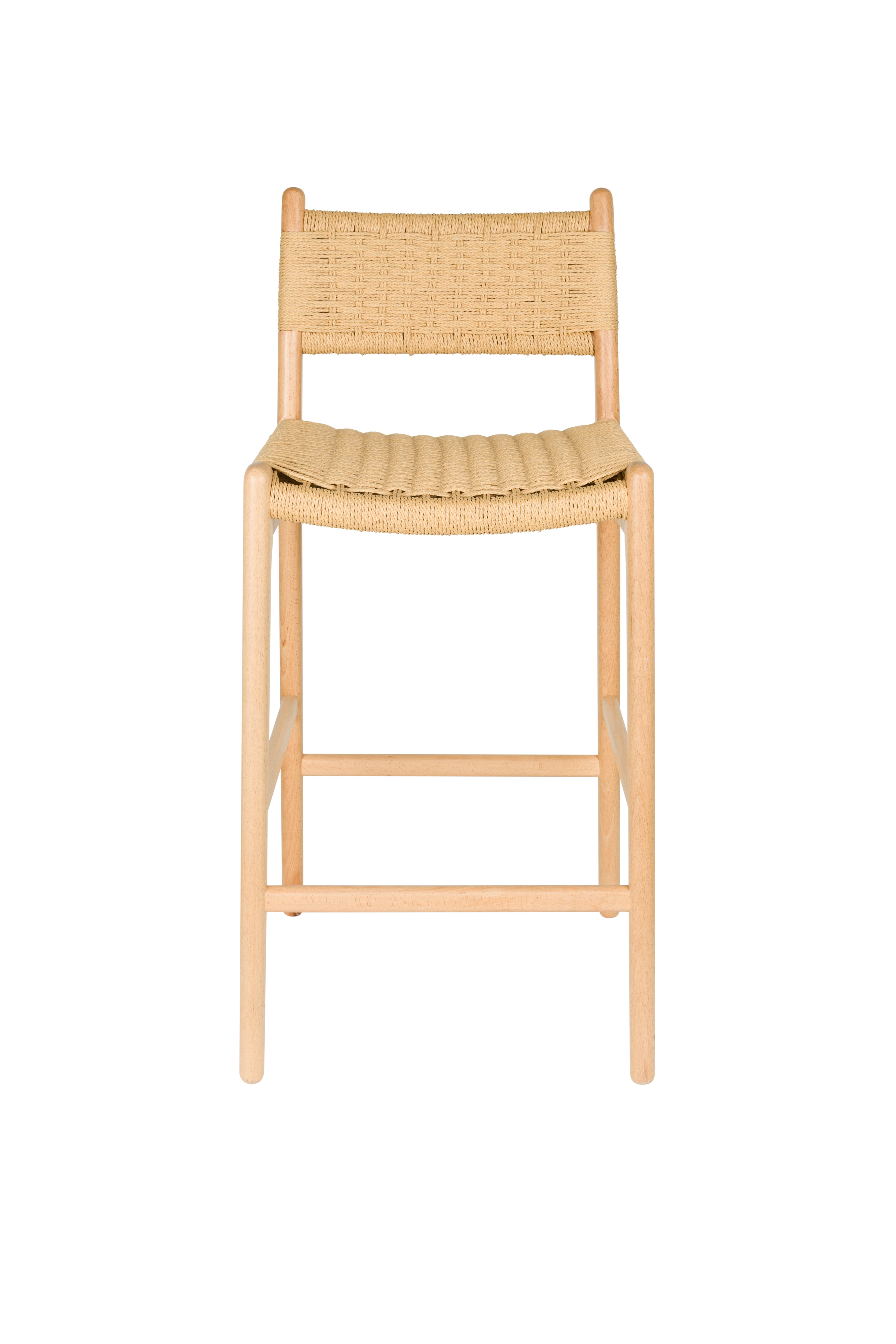 Dutchbone Cecile Natural Wood Counter Stool
